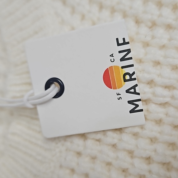 Marine Layer Delaney Raglan sweater cream multi stripe women's size small - Picture 7 of 12